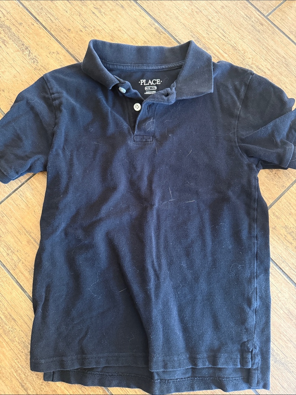 Boys size 7/8 The Children's Place black Polo Shirt